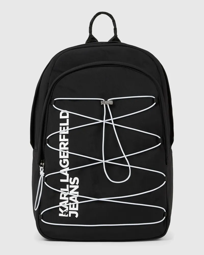 Karl Lagerfeld Rucksack Im Utility-stil Mit Kordelzug, Herren, Schwarz, Größe Schwarz