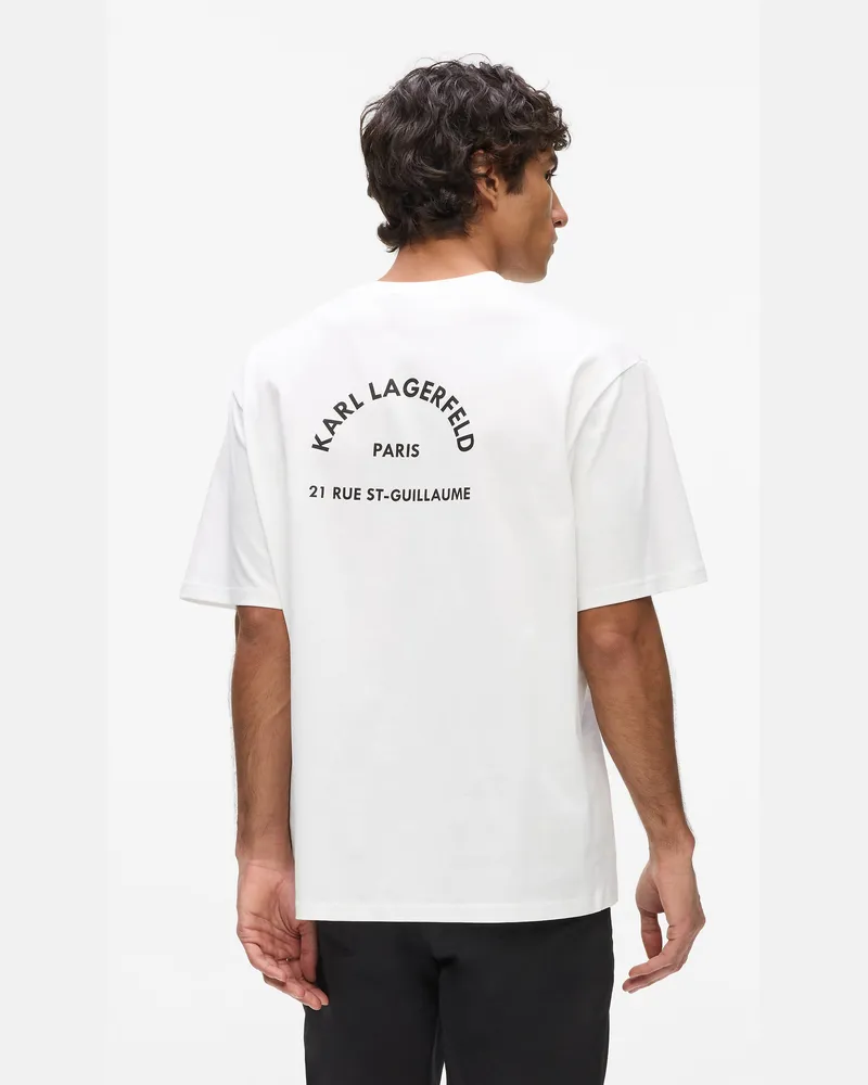 Karl Lagerfeld Lässiges T-shirt Von Rue St-guillaume, Herren, Weiss, Größe Weiss