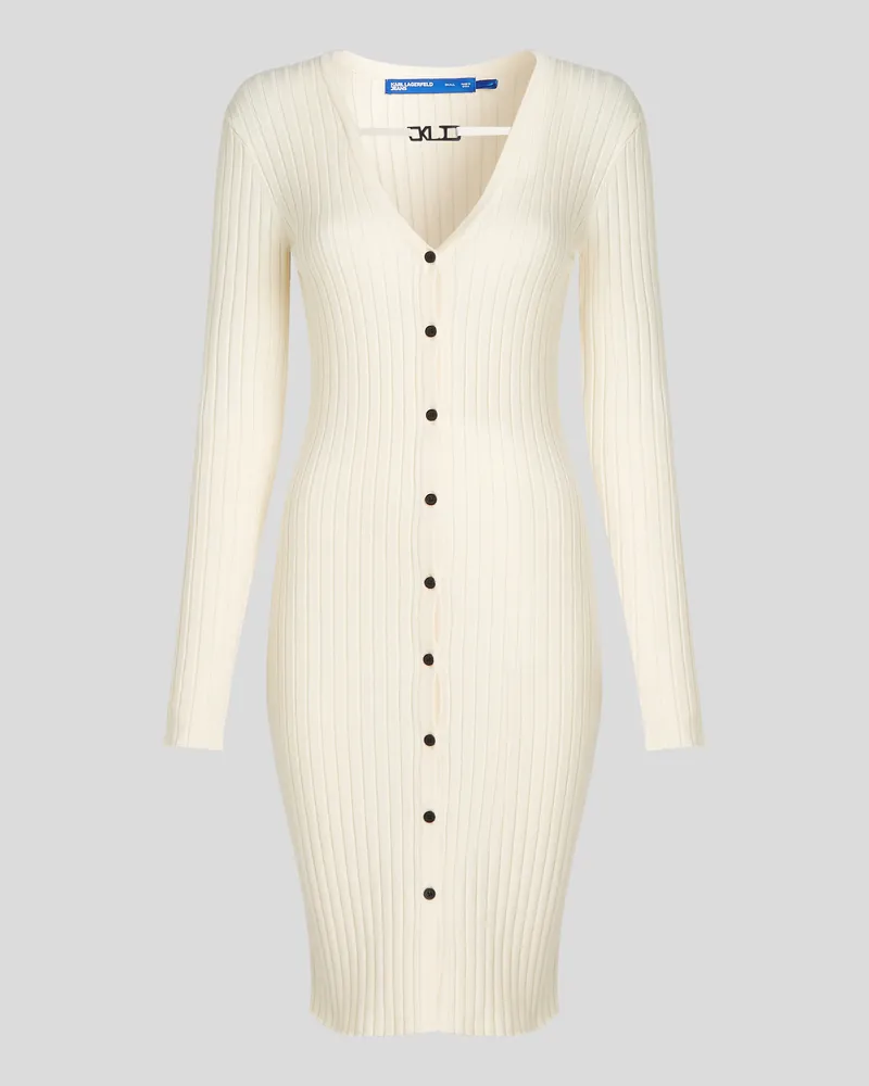 Karl Lagerfeld Strickkleid Mit Knopfleiste, Frau, Pristine, Größe Pristine