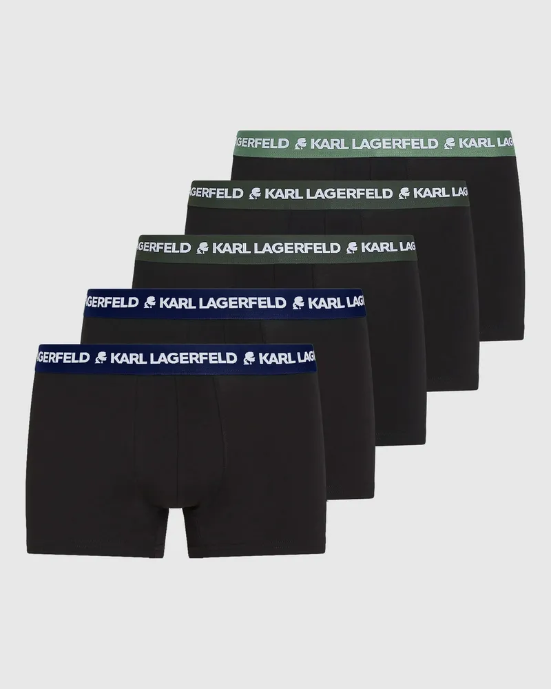 Karl Lagerfeld Boxershorts Mit Kontrastierendem Bund – 5er-set, Herren, Allover-blumenmuster, Größe Allover-blumenmuster