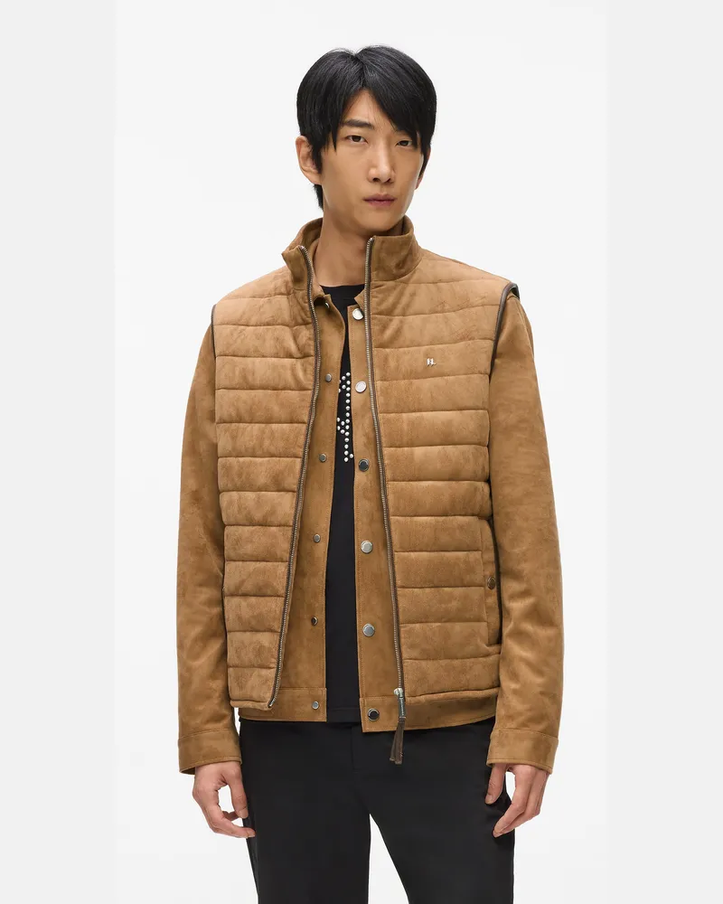 Karl Lagerfeld Gesteppte Gilet-weste Aus Velours, Herren, Reines Hellblau, Größe Reines