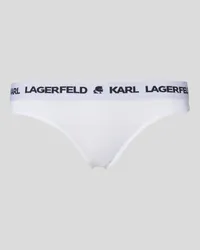 Karl Lagerfeld Tanga mit Karl-logo, Frau, Weiss Weiss