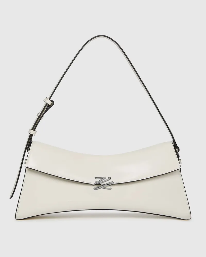 Karl Lagerfeld K/autograph Twist Schultertasche, Female, Off White, Size Beige