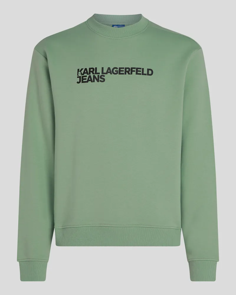 Karl Lagerfeld Sweatshirt Mit Logo, Mann, Granitgrün, Größe Granitgrün