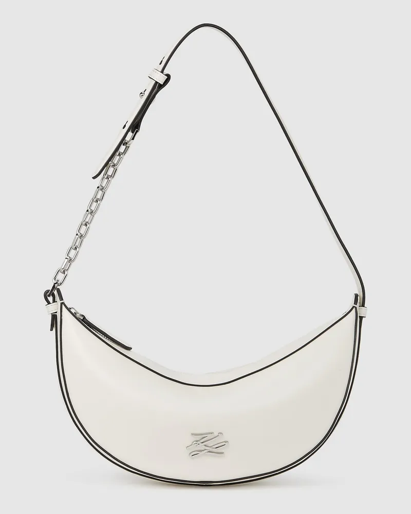 Karl Lagerfeld K/autograph Kleine Mondtasche, Damen, Off White, Größe Off