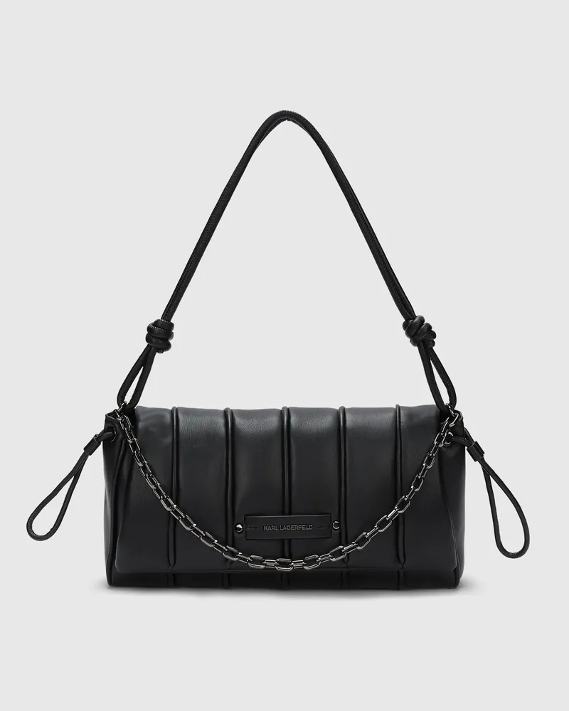Karl Lagerfeld K/axis Schultertasche Mit Paspeln, Female, Schwarz-nickel, Size Black