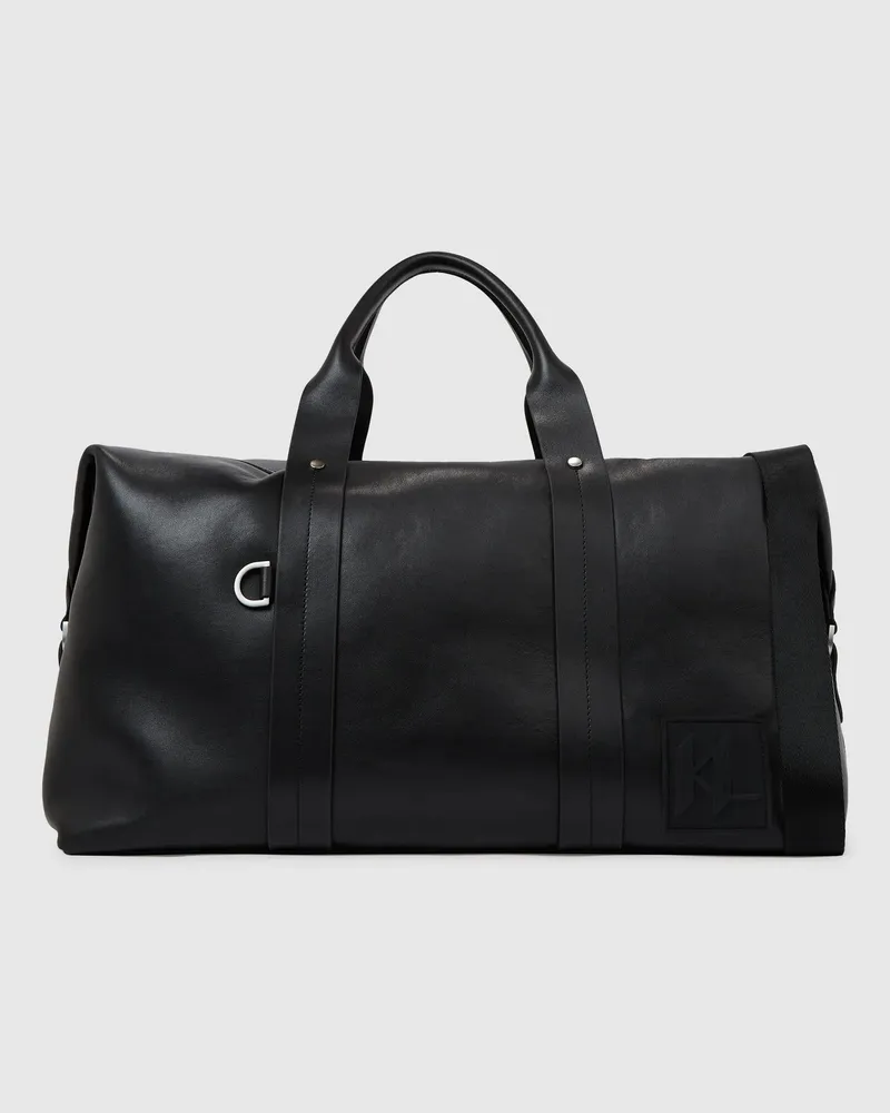 Karl Lagerfeld Weekender Mit Monogramm-aufnäher, Herren, Schwarz, Größe Schwarz