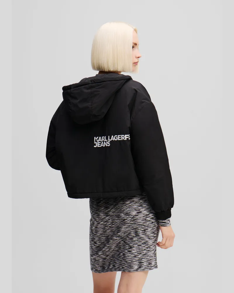 Karl Lagerfeld Leichte Wattierte Jacke, Frau, Schwarz, Größe Schwarz