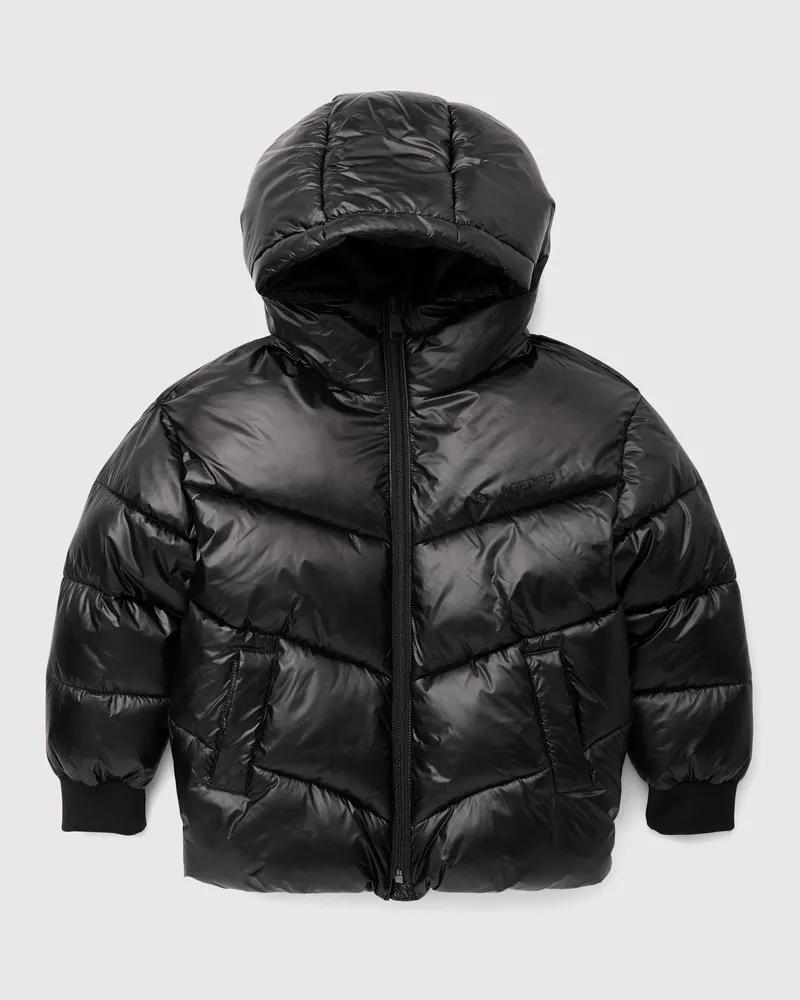 Karl Lagerfeld Kurze Steppjacke Für Mädchen, Schwarz, Größe Schwarz