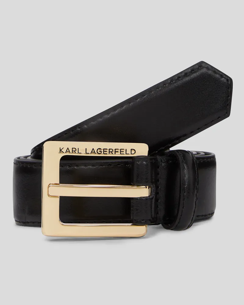 Karl Lagerfeld K/essential gürtel, Frau, Schwarz/Gold, Größe Schwarz