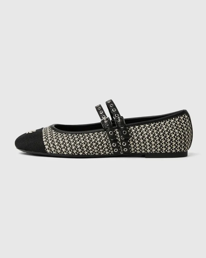Karl Lagerfeld Karo Riemchenpumps, Damen, Schwarz/weiss, Größe Schwarz