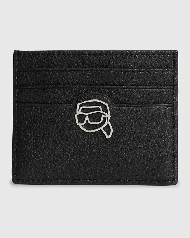 Karl Lagerfeld Ikon Pebble Kartenetui, Female, Schwarz, Size Black