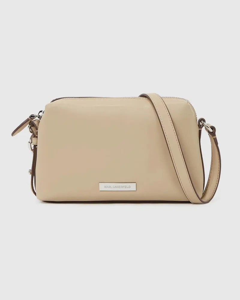 Karl Lagerfeld Ikon Glatte Kameratasche, Damen, Sauberes Schwarz, Größe Sauberes