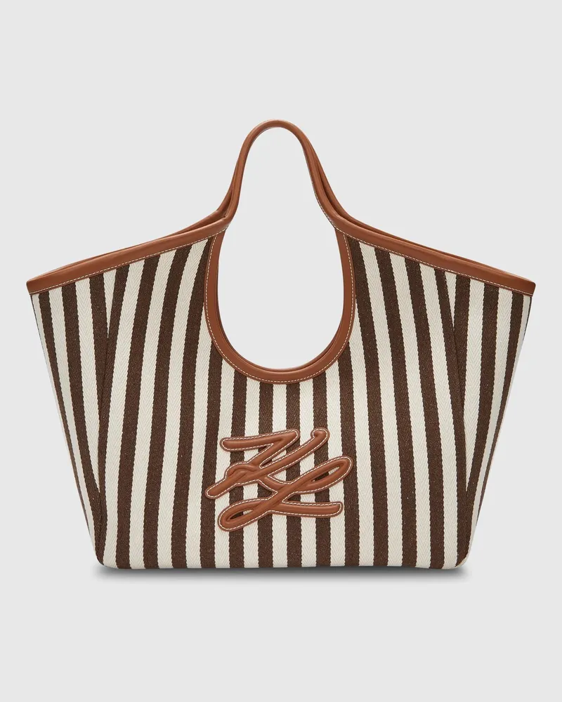 Karl Lagerfeld K/autograph Canvas-tote Bag, Female, Naturbraun, Size Brown
