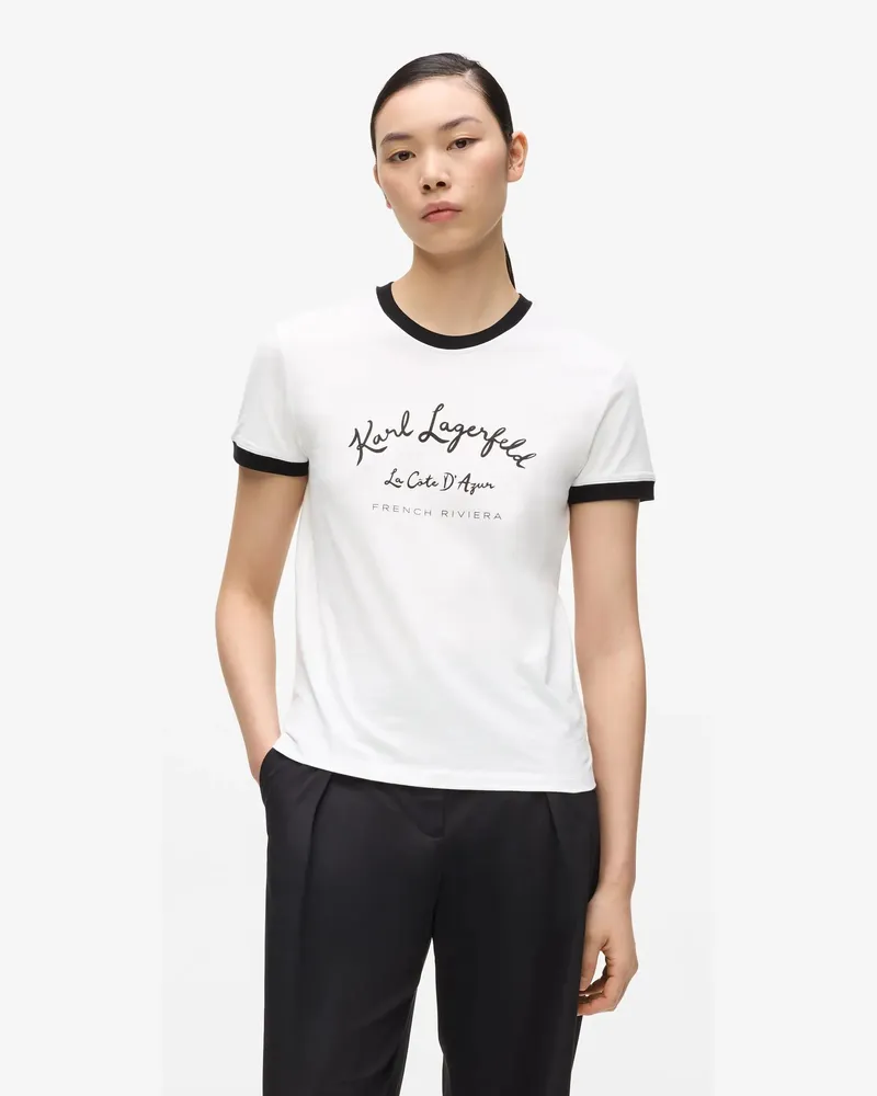 Karl Lagerfeld Damen, Weiss/schwarz, Größe Weiss