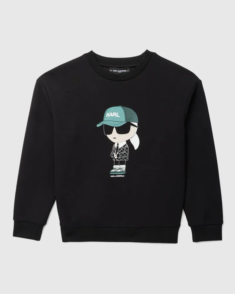 Karl Lagerfeld Ikon Sweatshirt Für Jungenunisex, Schwarz, Size Black