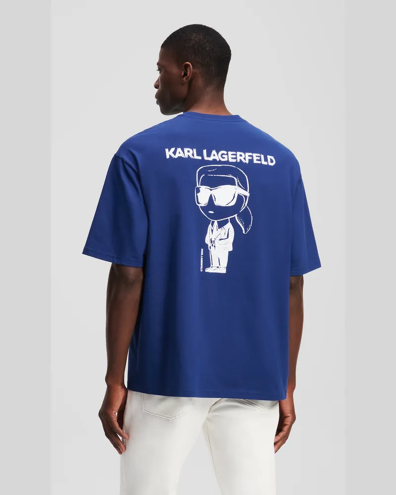 Karl Lagerfeld Ikon t-shirt, Mann, Dämmerungsblau, Größe Dämmerungsblau