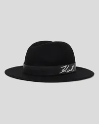 Karl Lagerfeld K/signature fedora, Frau, Schwarz Schwarz