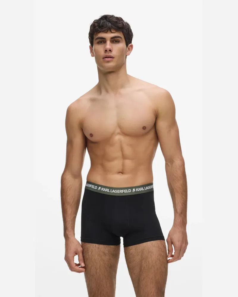 Karl Lagerfeld Boxershorts Mit Kontrastierendem Bund – 5er-set, Male, Griffin-neutrals-thyme, Size Black
