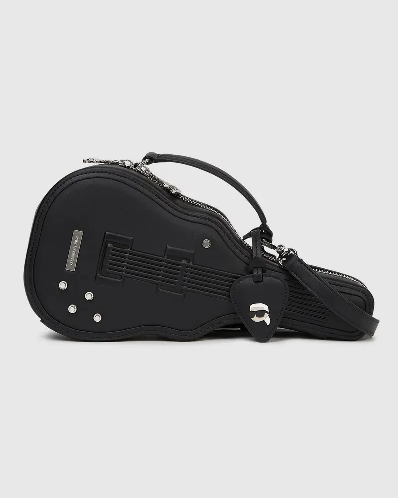 Karl Lagerfeld Ikon Umhängetasche In Gitarrenform, Damen, Schwarz, Größe Schwarz