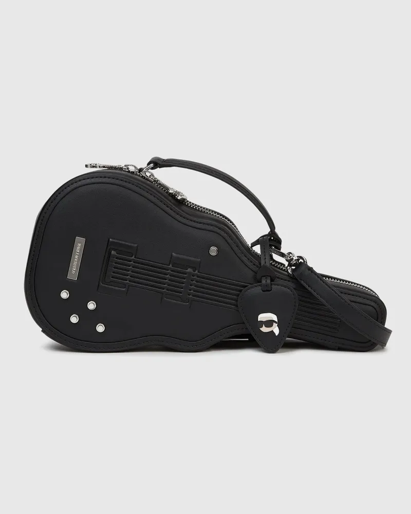 Karl Lagerfeld Ikon Umhängetasche In Gitarrenform, Damen, Schwarz, Größe Schwarz