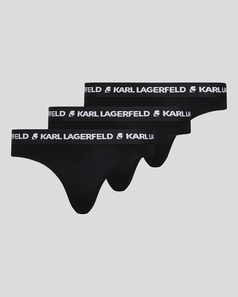 Karl Lagerfeld Slips Mit Logo – 3er-set, Frau, Schwarz, Größe Schwarz