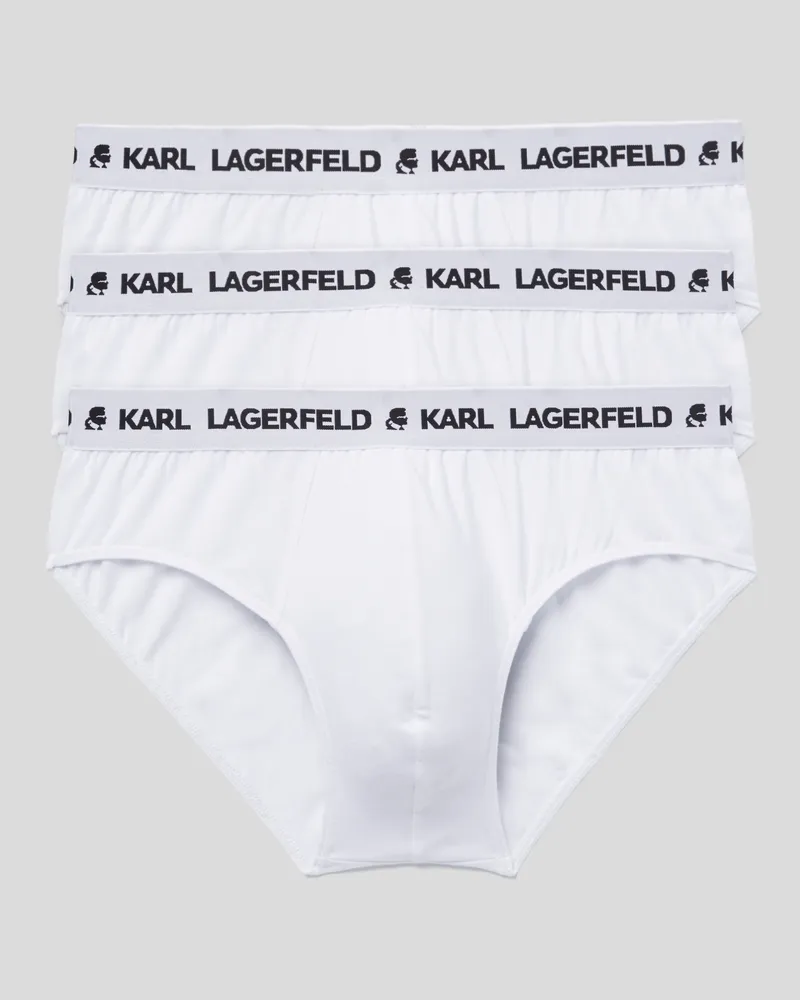 Karl Lagerfeld Slips Mit Logo, 3er-set, Herren, Weiss, Größe Weiss
