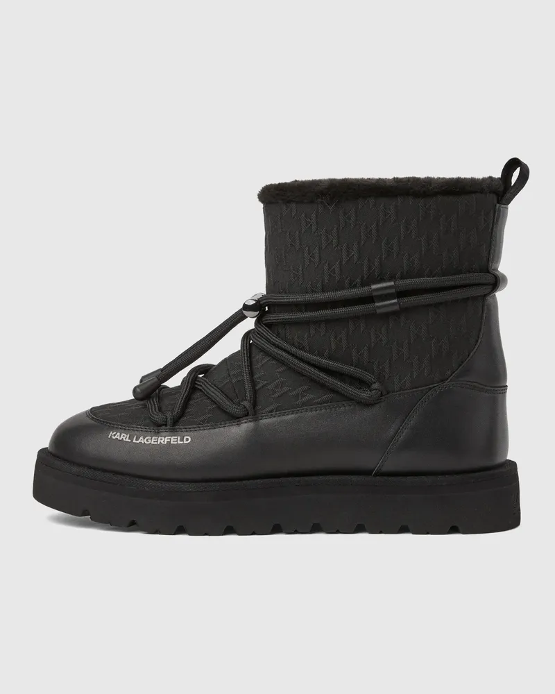 Karl Lagerfeld Thermostiefel Mit Schnürung, Herren, Schwarz, Größe Schwarz