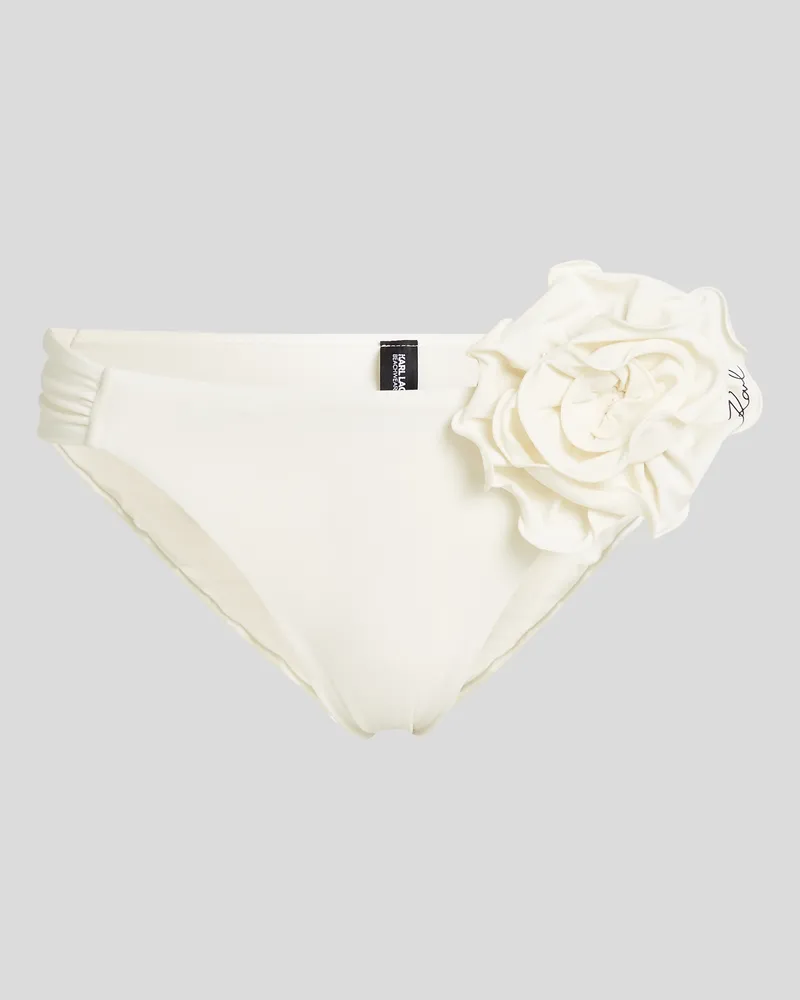 Karl Lagerfeld Bikini-höschen Mit Blume, Frau, Cannoli Creme, Größe Cannoli