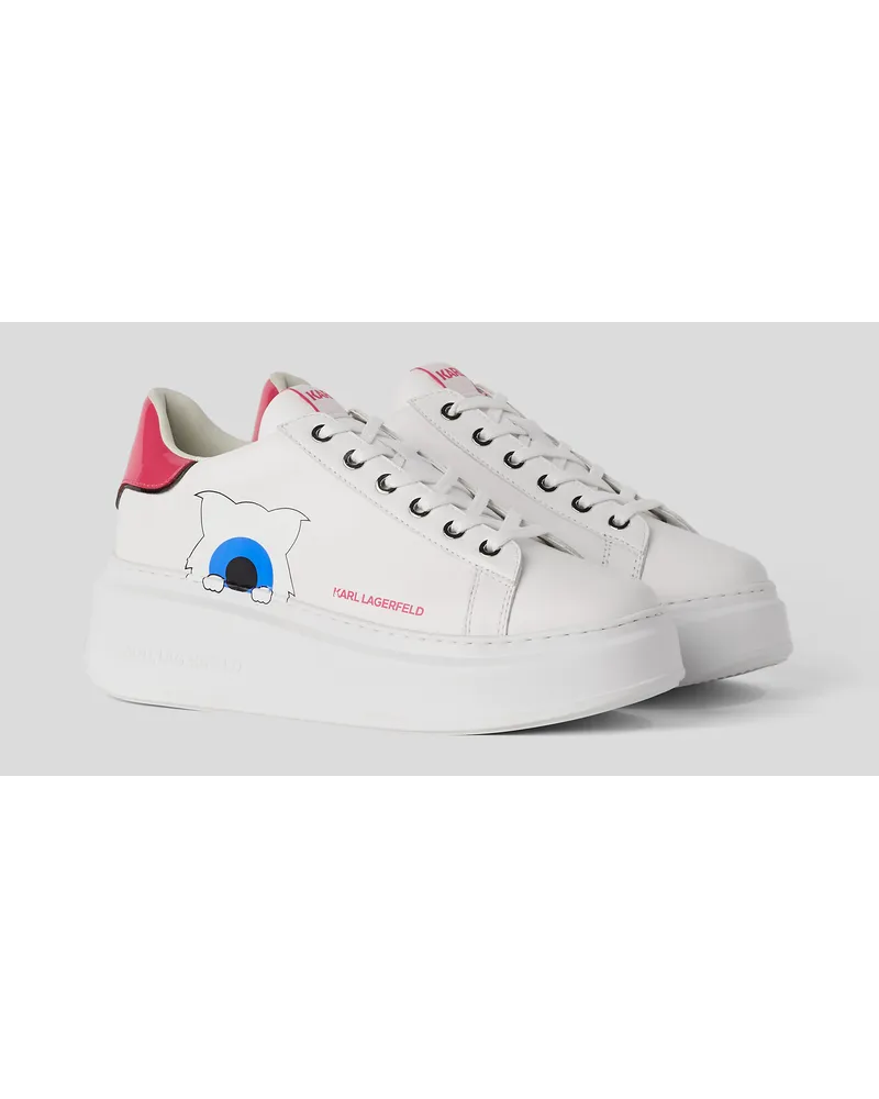 Karl Lagerfeld Kl x darcel disappoints-sneaker, Frau, Weiss/pink Weiss