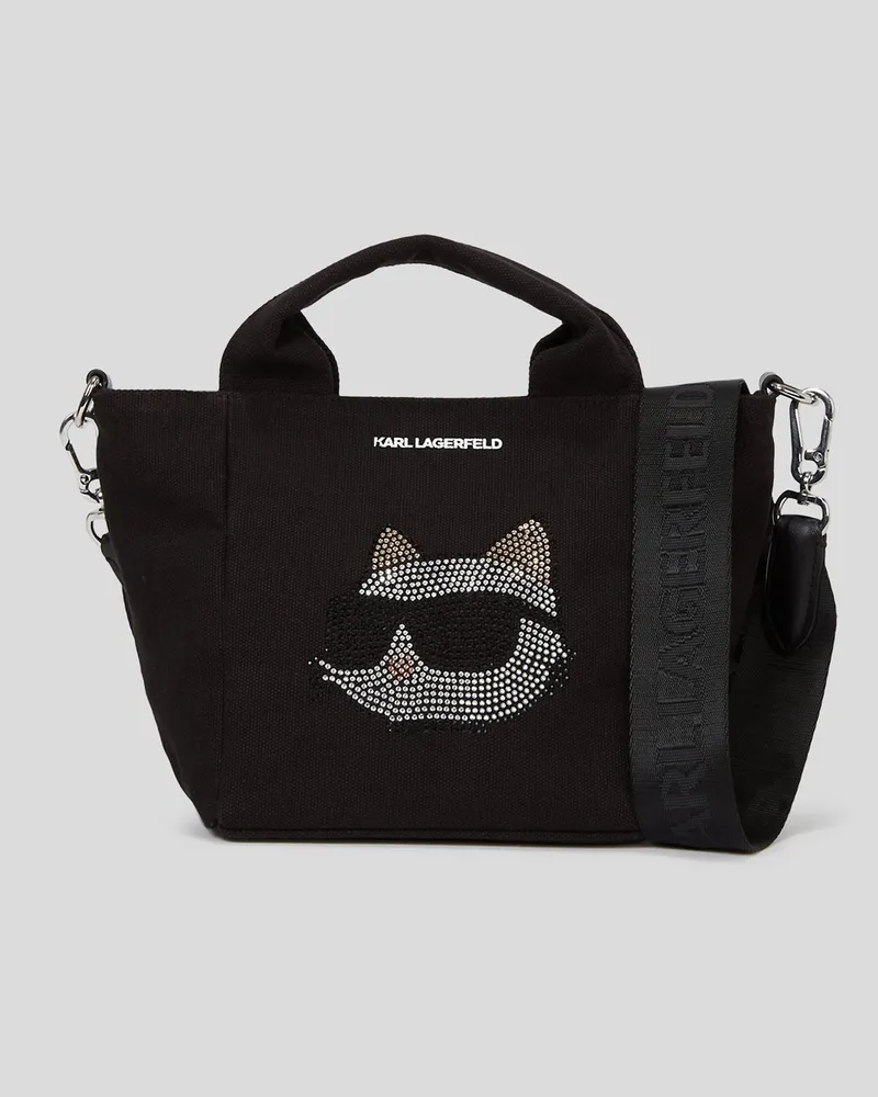 Karl Lagerfeld K/ikonik choupette-shopper mit Strass, Frau, Schwarz Schwarz