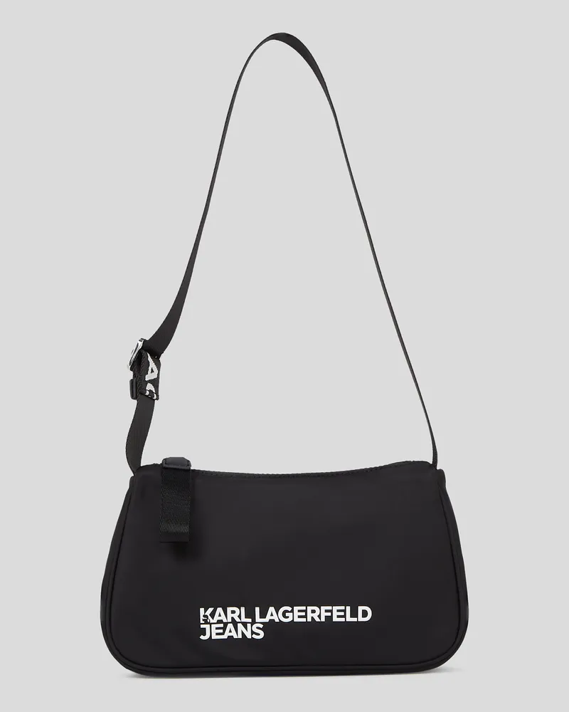 Karl Lagerfeld Schultertasche Aus Nylon, Frau, Schwarz, Größe Schwarz