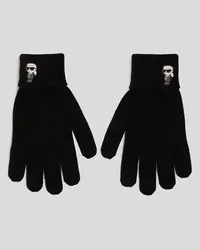 Karl Lagerfeld K/ikonik strickhandschuhe, Frau, Schwarz Schwarz