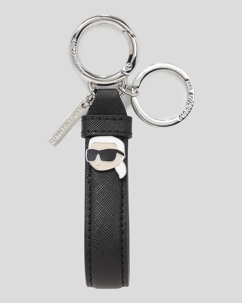 Karl Lagerfeld K/ikonik Schlüsselanhänger mit Schlaufe, Mann, Schwarz Schwarz