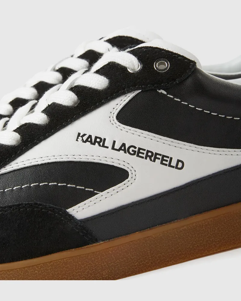 Karl Lagerfeld Kandidate Leder-sneakers, Herren, Schwarz, Größe Schwarz