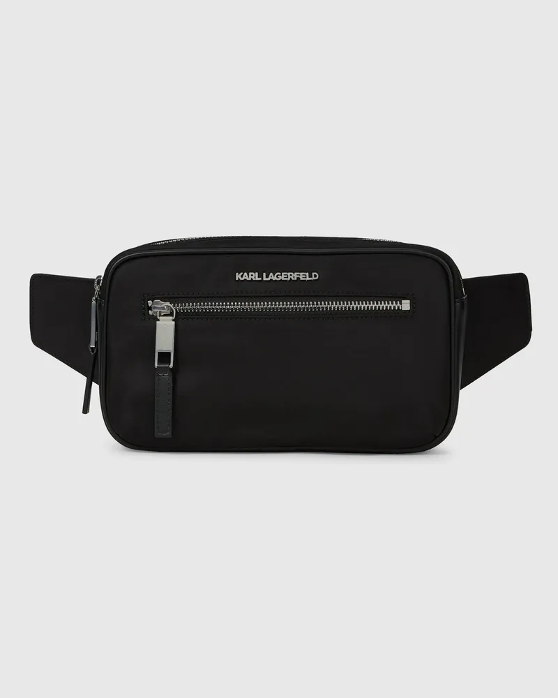 Karl Lagerfeld K/nylon Gürteltasche Mit Schnalle, Herren, Schwarz, Größe Schwarz
