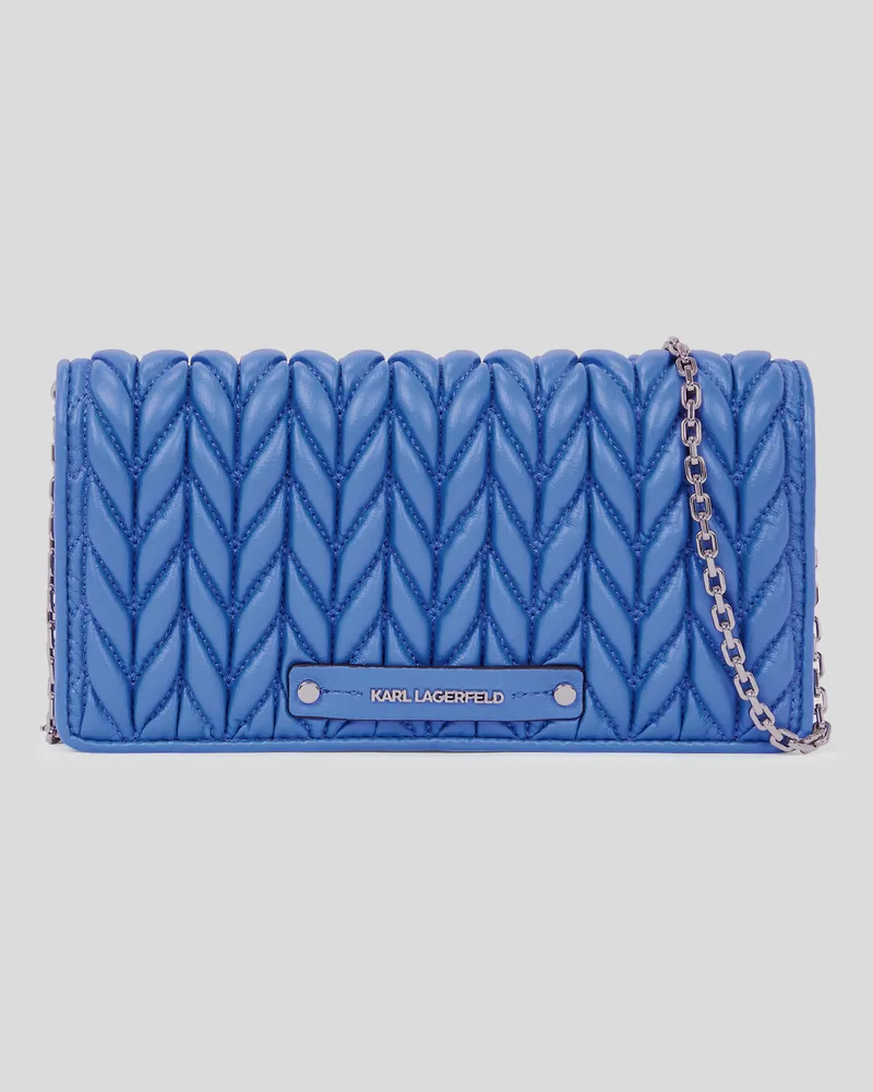 Karl Lagerfeld K/weave Crossbody-geldbörse, Frau, Ultramarinblau, Größe Ultramarinblau