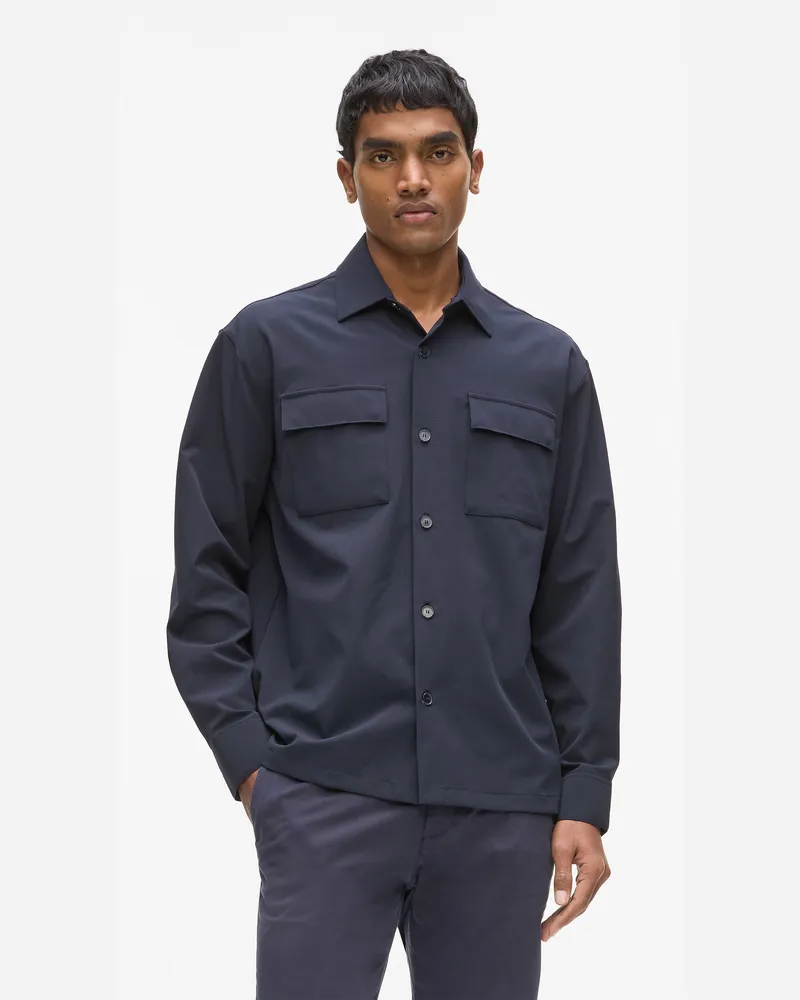 Karl Lagerfeld Hemd Mit Aufgesetzter Tasche, Herren, Night Blue, Größe Night