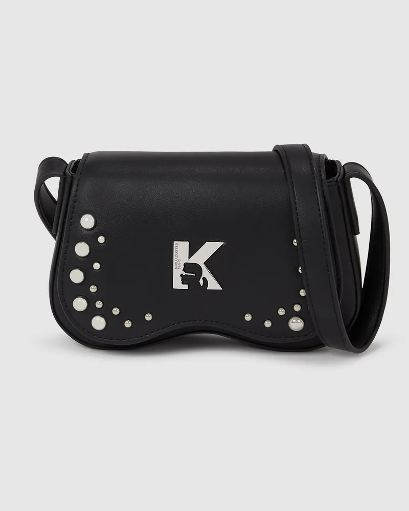 Karl Lagerfeld Umhängetasche In Sonnenbrillenform, Damen, Schwarz, Größe Schwarz