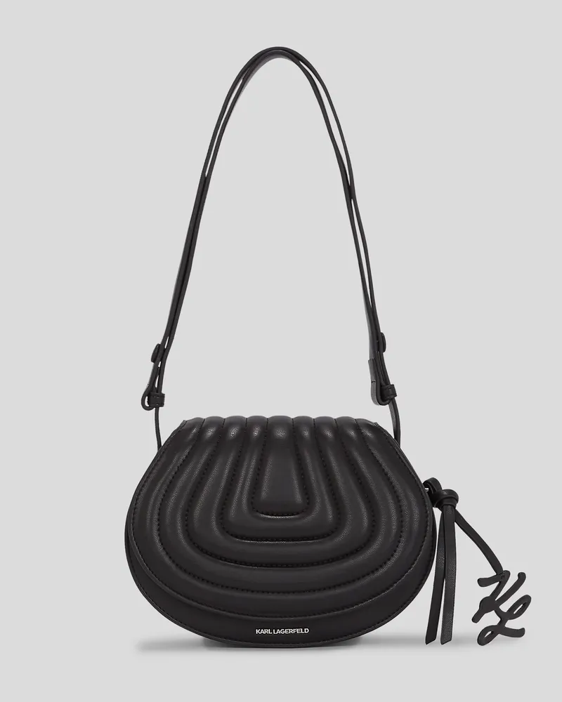 Karl Lagerfeld K/wellen Satteltasche, Frau, Schwarz, Größe Schwarz