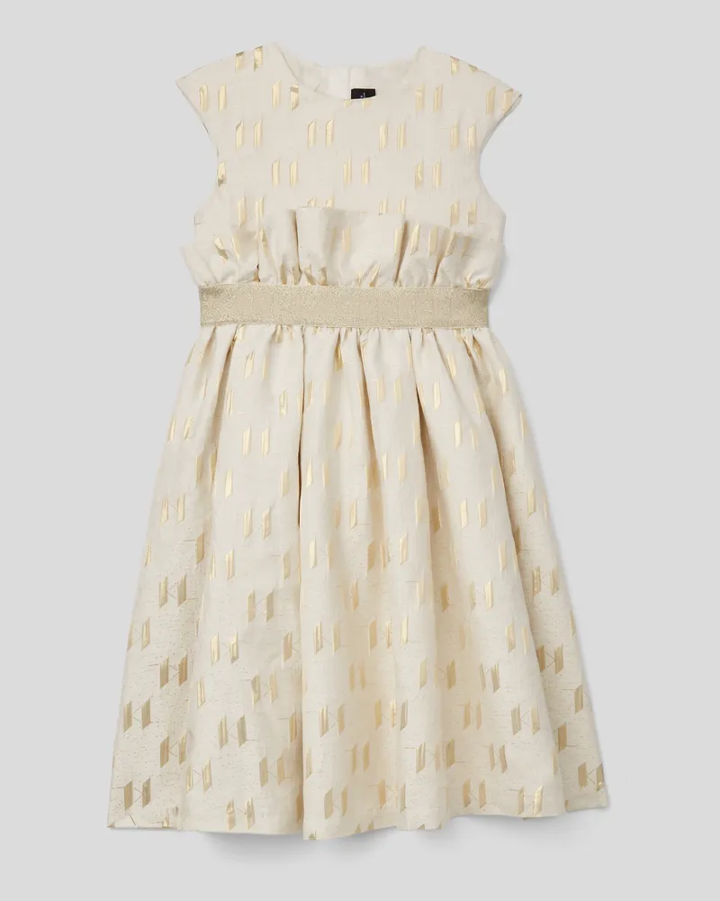 Karl Lagerfeld Monogram Partykleid Für Mädchen, unisex, Weiss/Gold, Größe Weiss