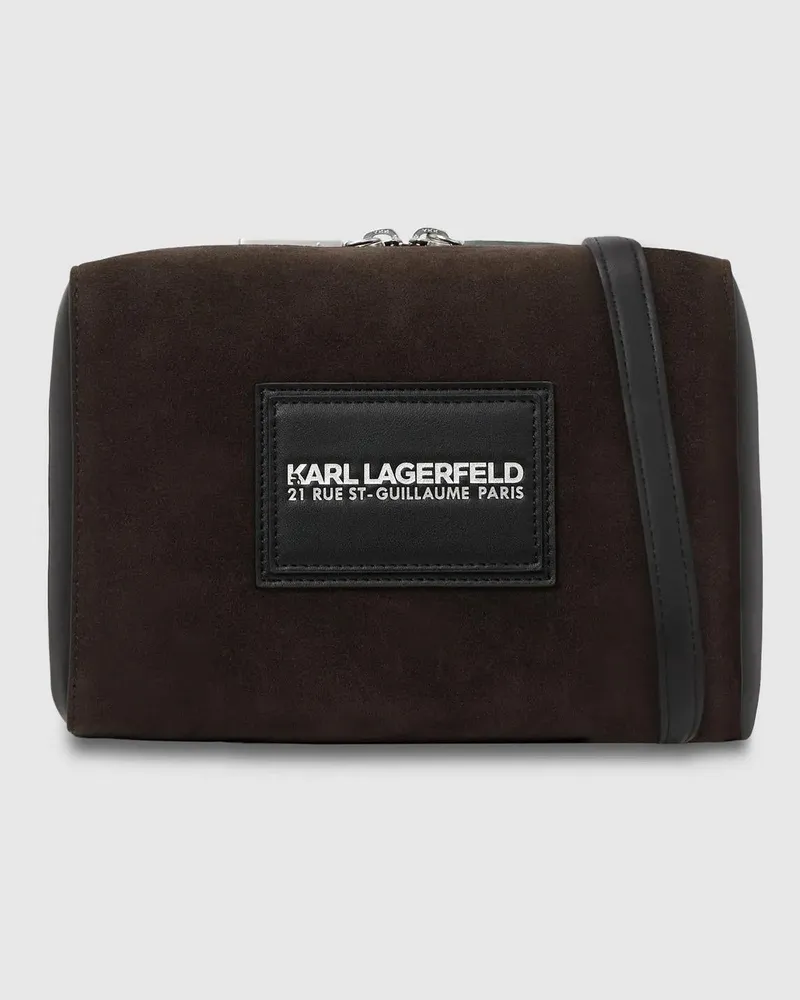 Karl Lagerfeld K/traveller Umhängetasche Aus Wildlederimitat, Herren, Pink Spray, Größe Pink