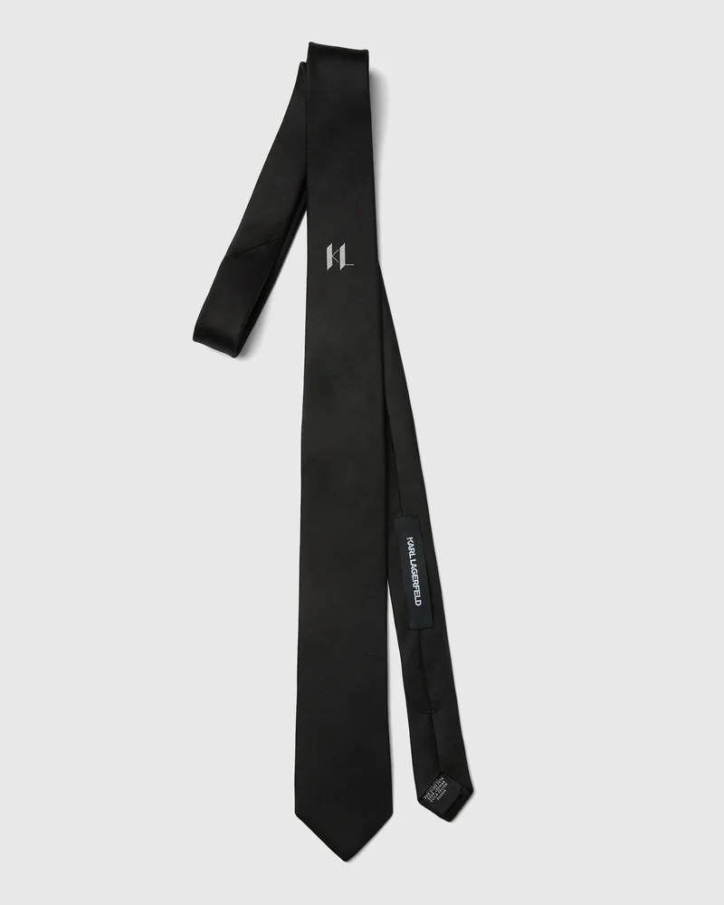 Karl Lagerfeld Krawatte Mit Monogramm, Male, Schwarz, Size Black