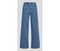 Klj logo-jeans mit Weitem Bein, Frau, Mid Blue