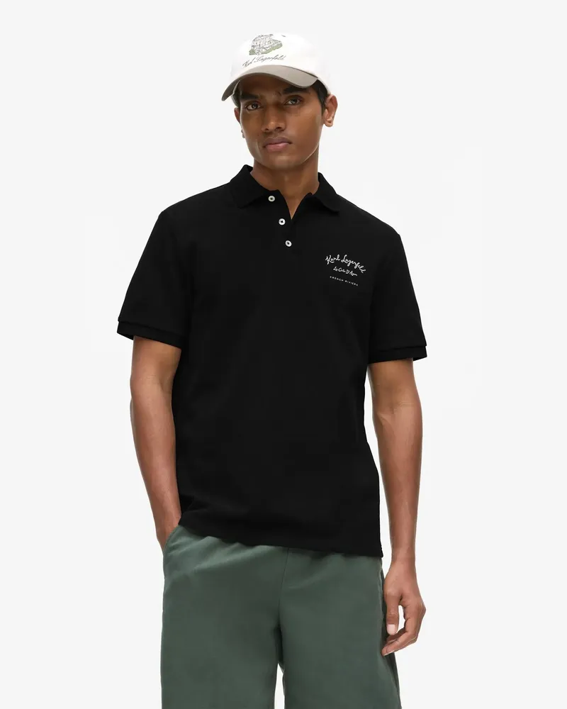 Karl Lagerfeld Côte D'azur Poloshirt, Herren, Schwarz, Größe Schwarz