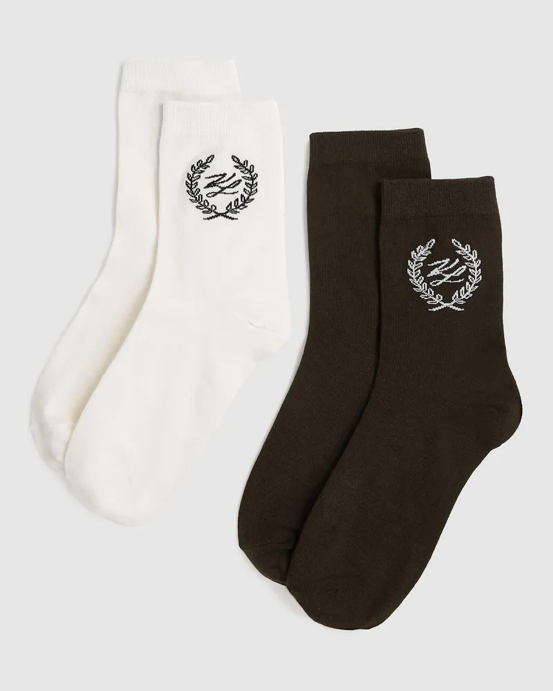 Karl Lagerfeld Socken Mit Wappen – 2er-set, Damen, Moosstein-begonie-cannoli, Größe Moosstein-begonie-cannoli