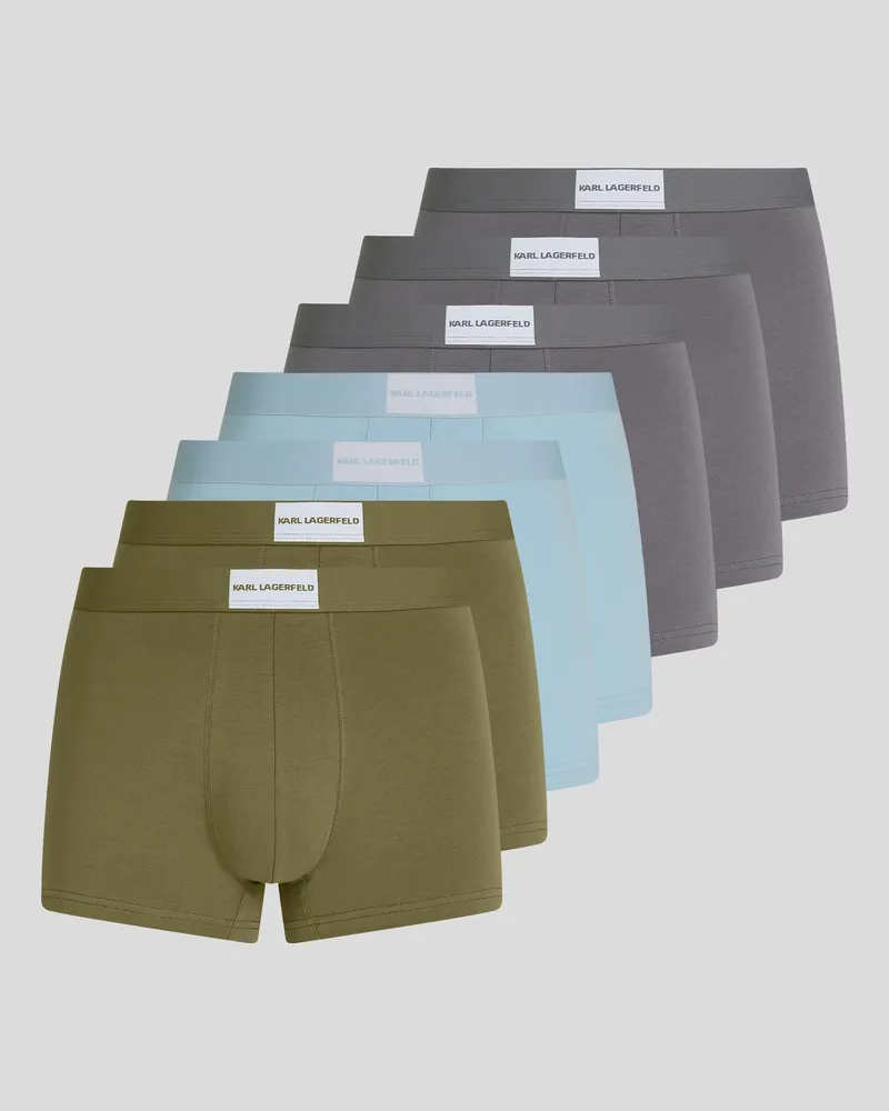 Karl Lagerfeld Boxershorts Mit Logo – 7-pack, Herren, Olive-klarer Himmel-excalibur, Größe Olive-klarer