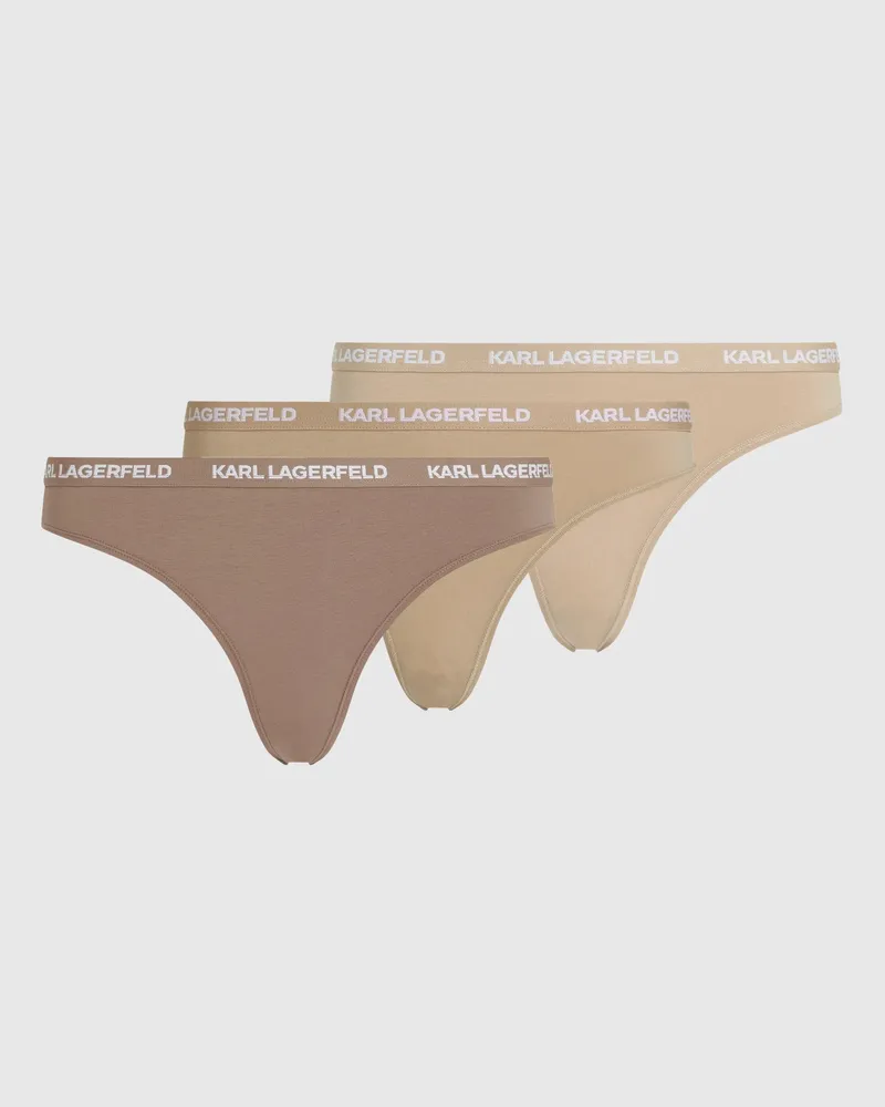 Karl Lagerfeld Slip Mit Logo – 3er-set, Damen, Nude Shades, Größe Nude