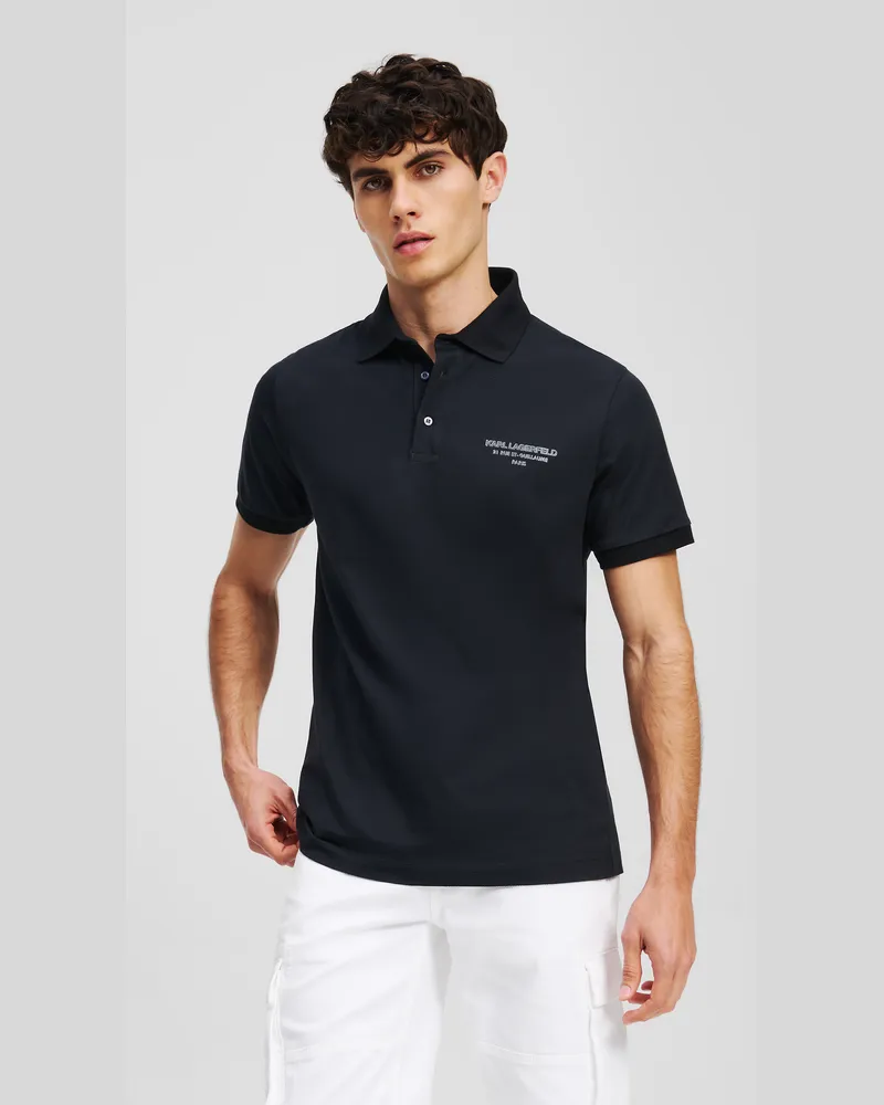 Karl Lagerfeld Rue St-guillaume Poloshirt, Mann, Schwarz, Größe Schwarz