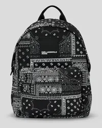 Karl Lagerfeld Klj urban rucksack aus Nylon, Mann, Aop Bandana Schwarz Aop